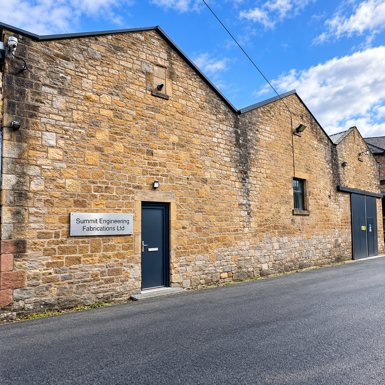 Side view of Summit Engineering Fabrications building