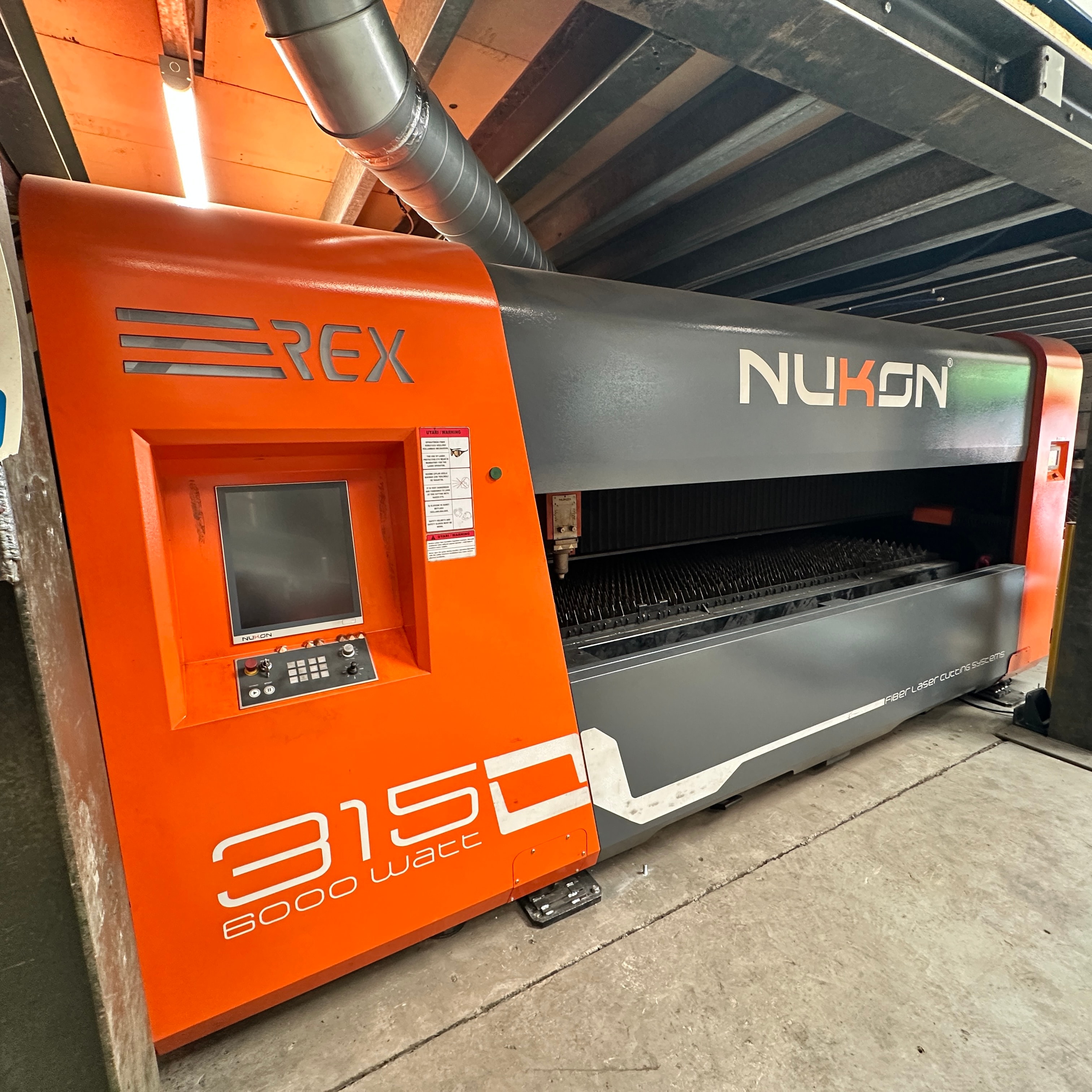 Nukon Rex 6000M CNC fibre laser cutting machine at Summit Engineering