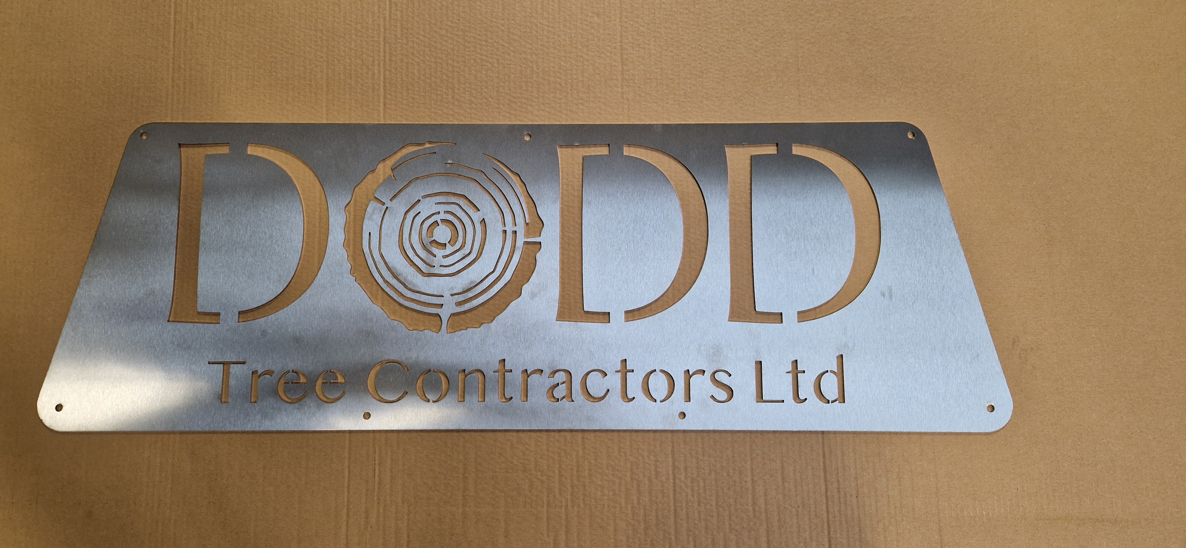 DODD Tree Contractors laser cut sign